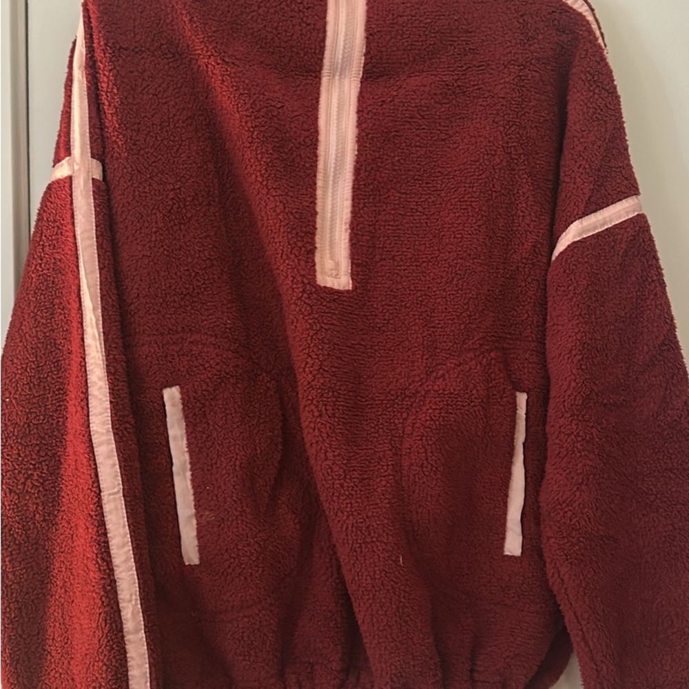 Red and Pink Sherpa Jacket